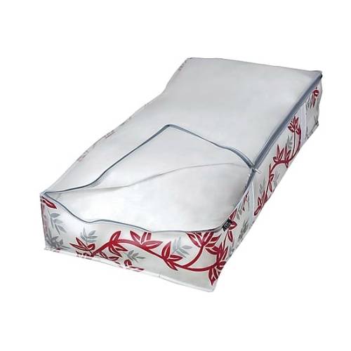 красивый красно-белый полупрозрачный чехол для одеял