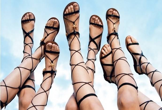 Модная обувь 2015 сандалии гладиаторы