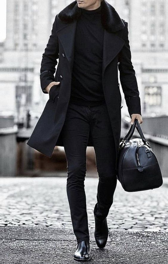 Черный стиль одежды для мужчин